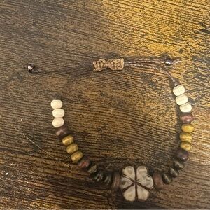 Handcrafted Beaded Bracelet with Natural Tones